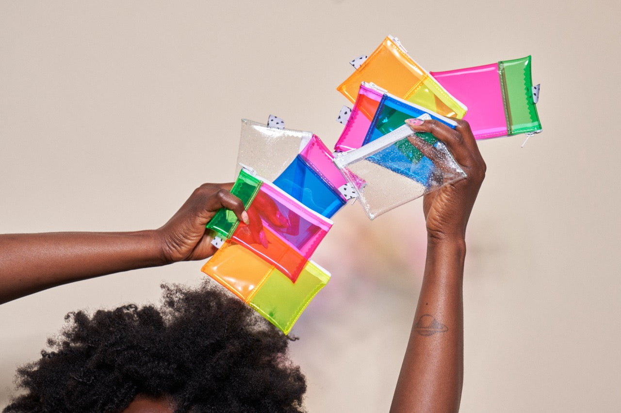 Pink + Blue Jelly Wallet