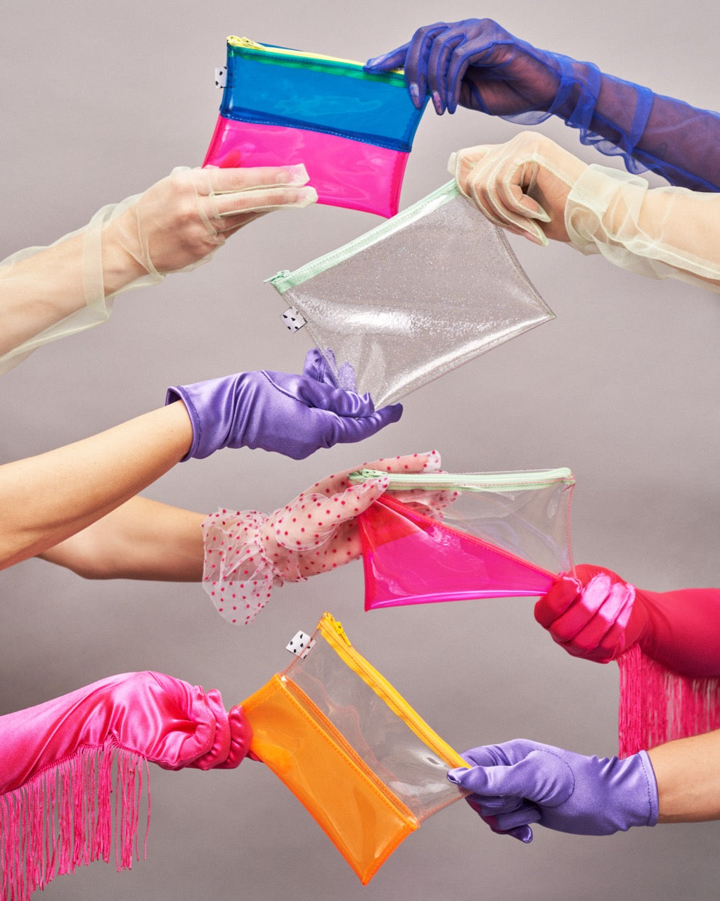 Clear + Orange Jelly Pouch