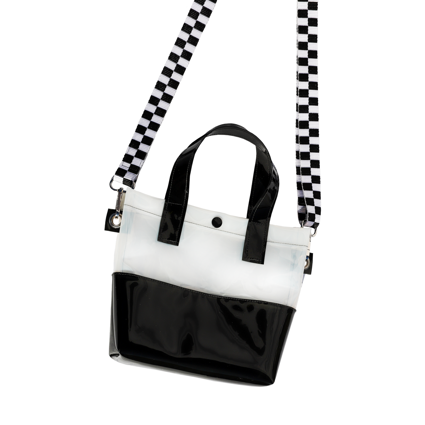 Black + White Handle Bag