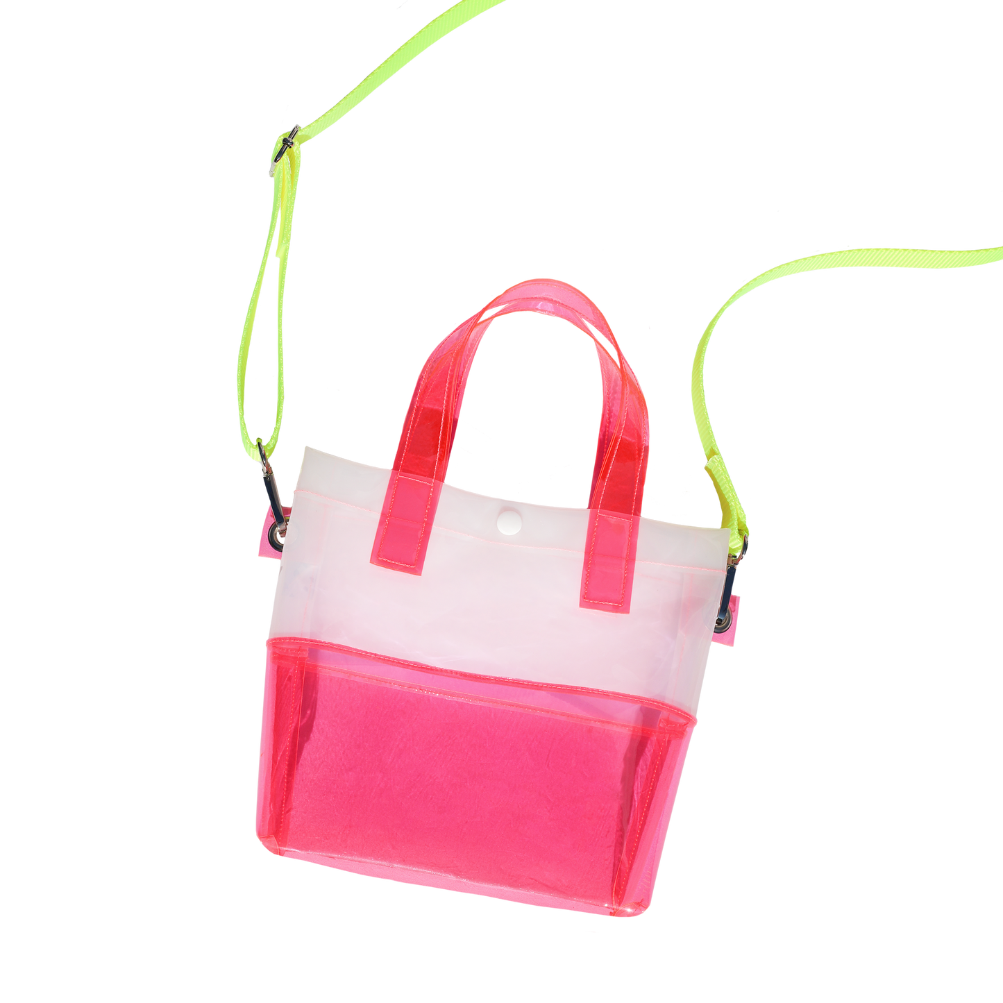 Pink + White Handle Bag
