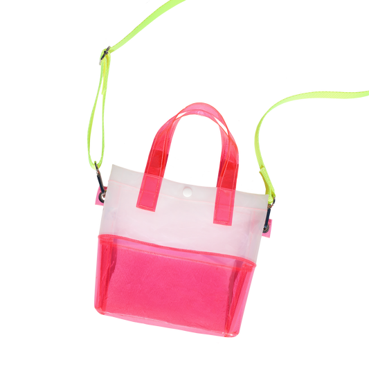 Pink + White Handle Bag