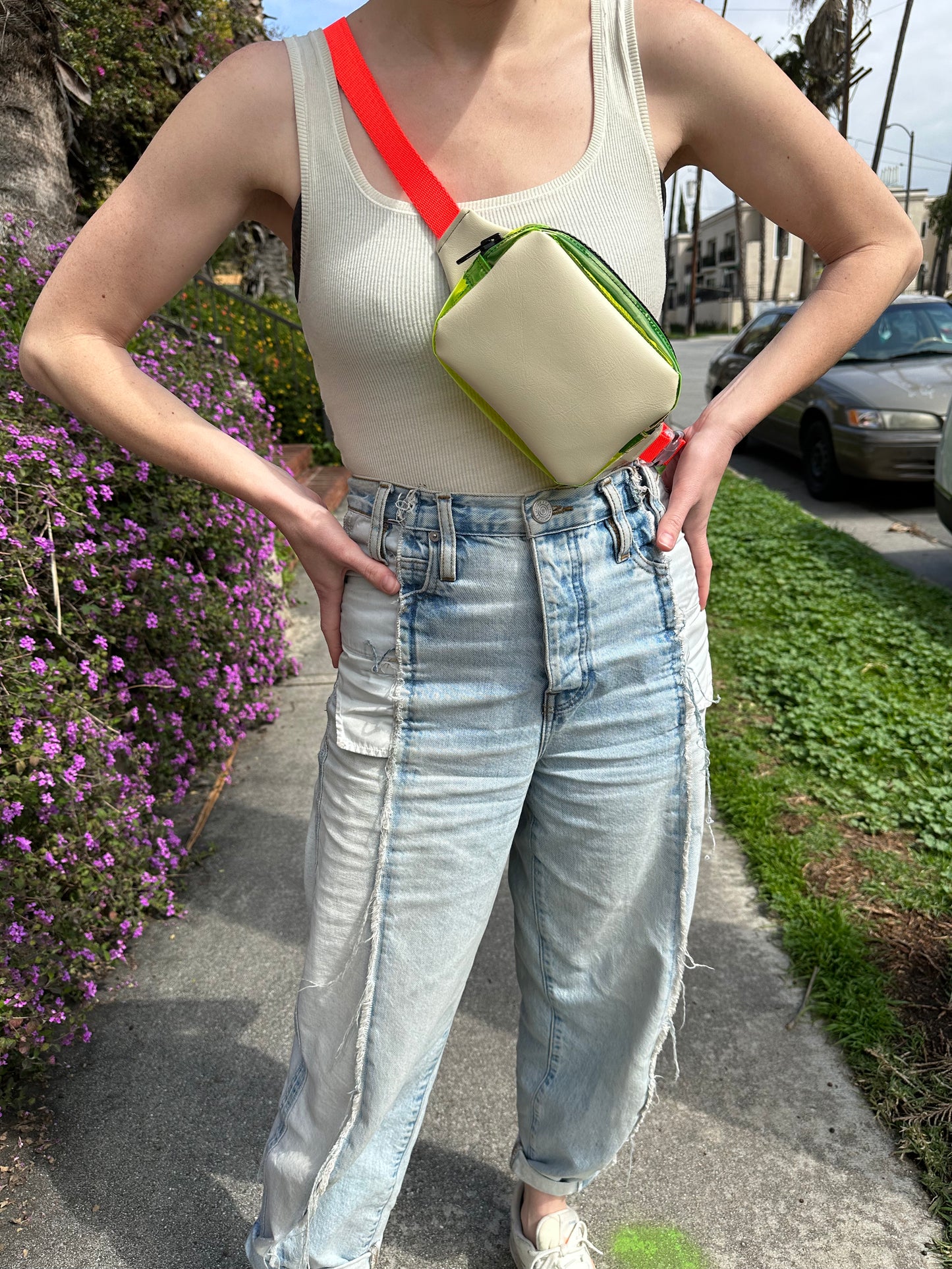 Cream + Yellow Fanny Pack