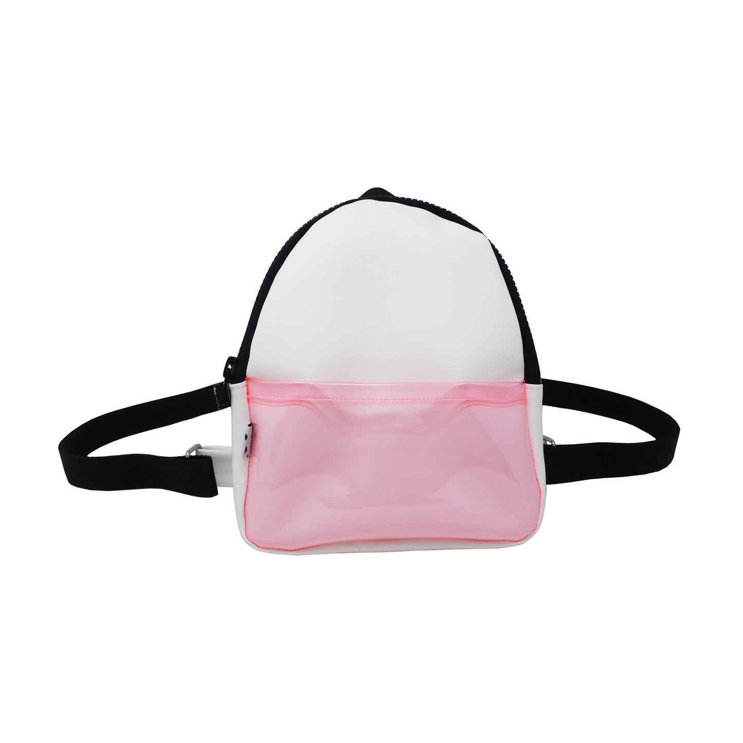 White + Light Pink + Teal Mini Backpack