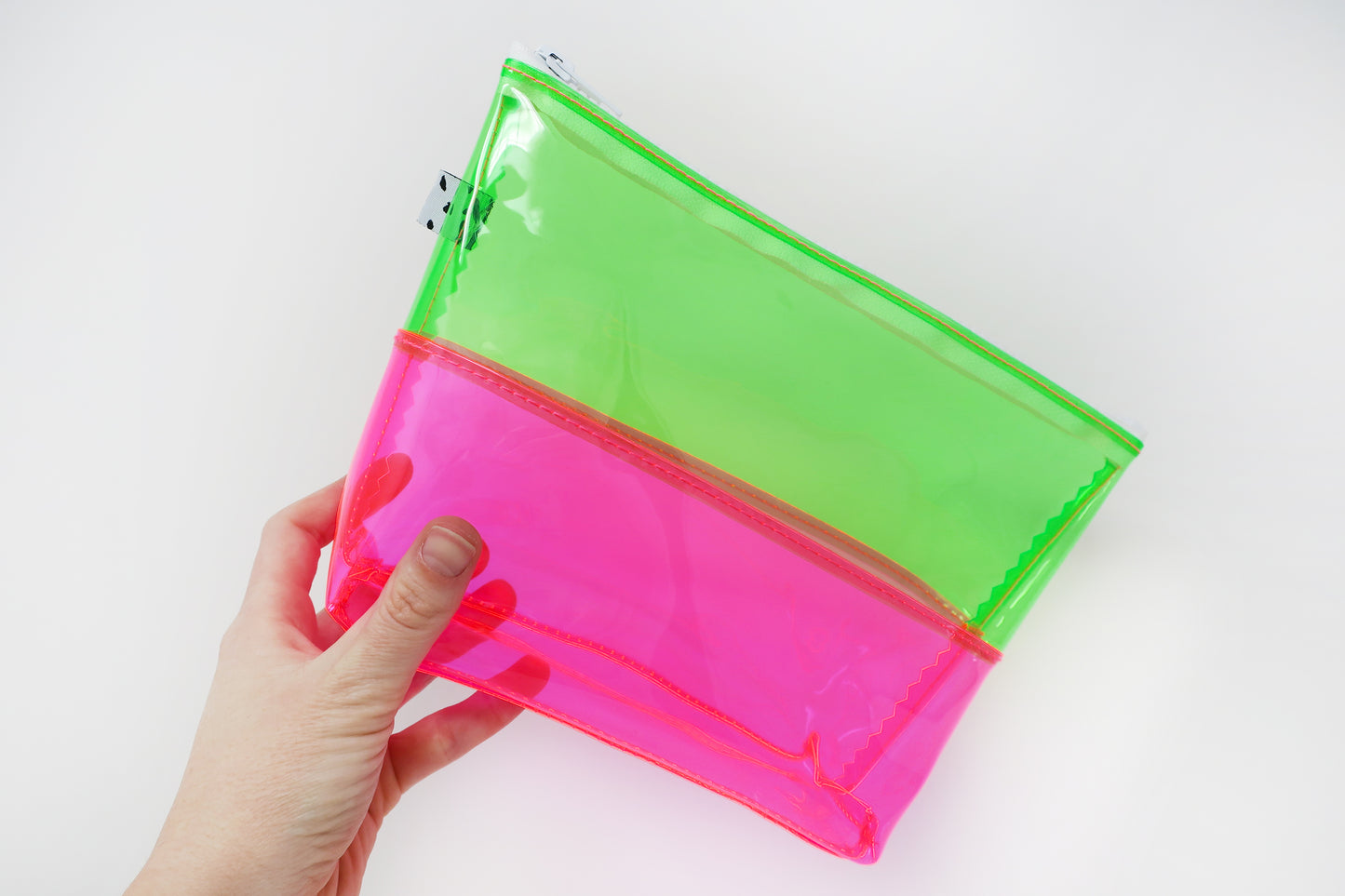Green + Pink Jelly Toiletry Bag