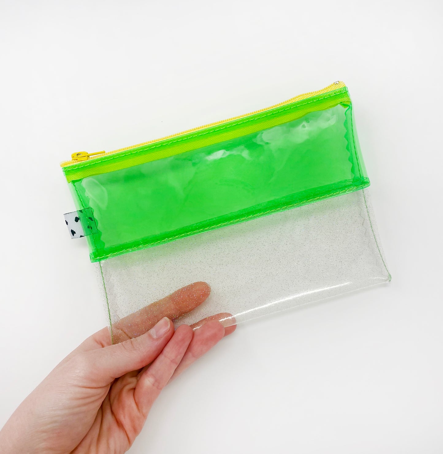 Green + Glitter Jelly Pouch