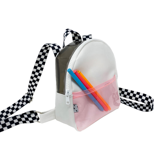 White + Light Pink + Smoke Mini Backpack