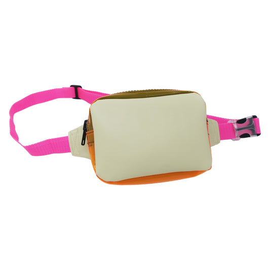 Cream + Orange w/ Pink Fanny Pack