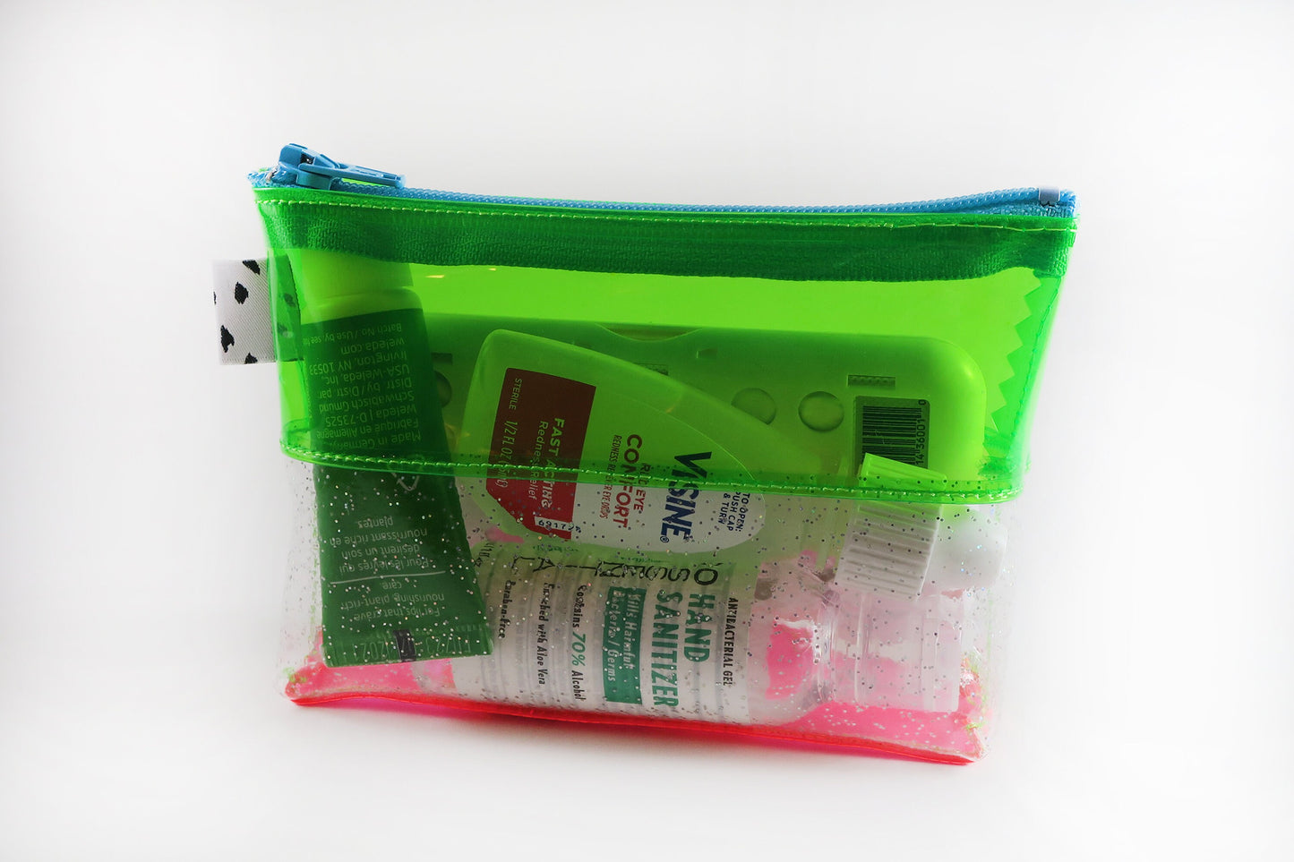 Green + Glitter Mini Jelly Pouch