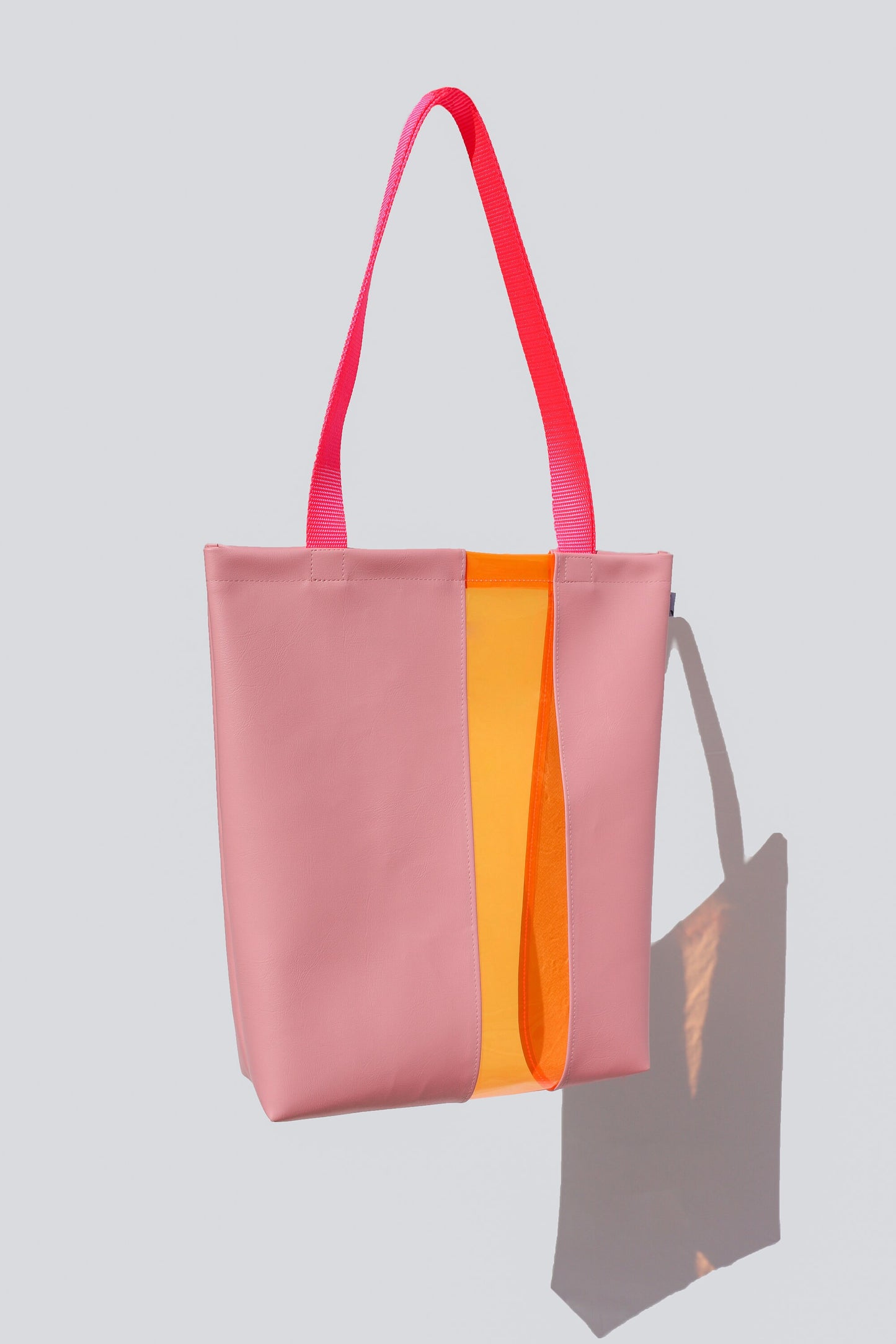 Pink + Orange Stripe Tote Bag