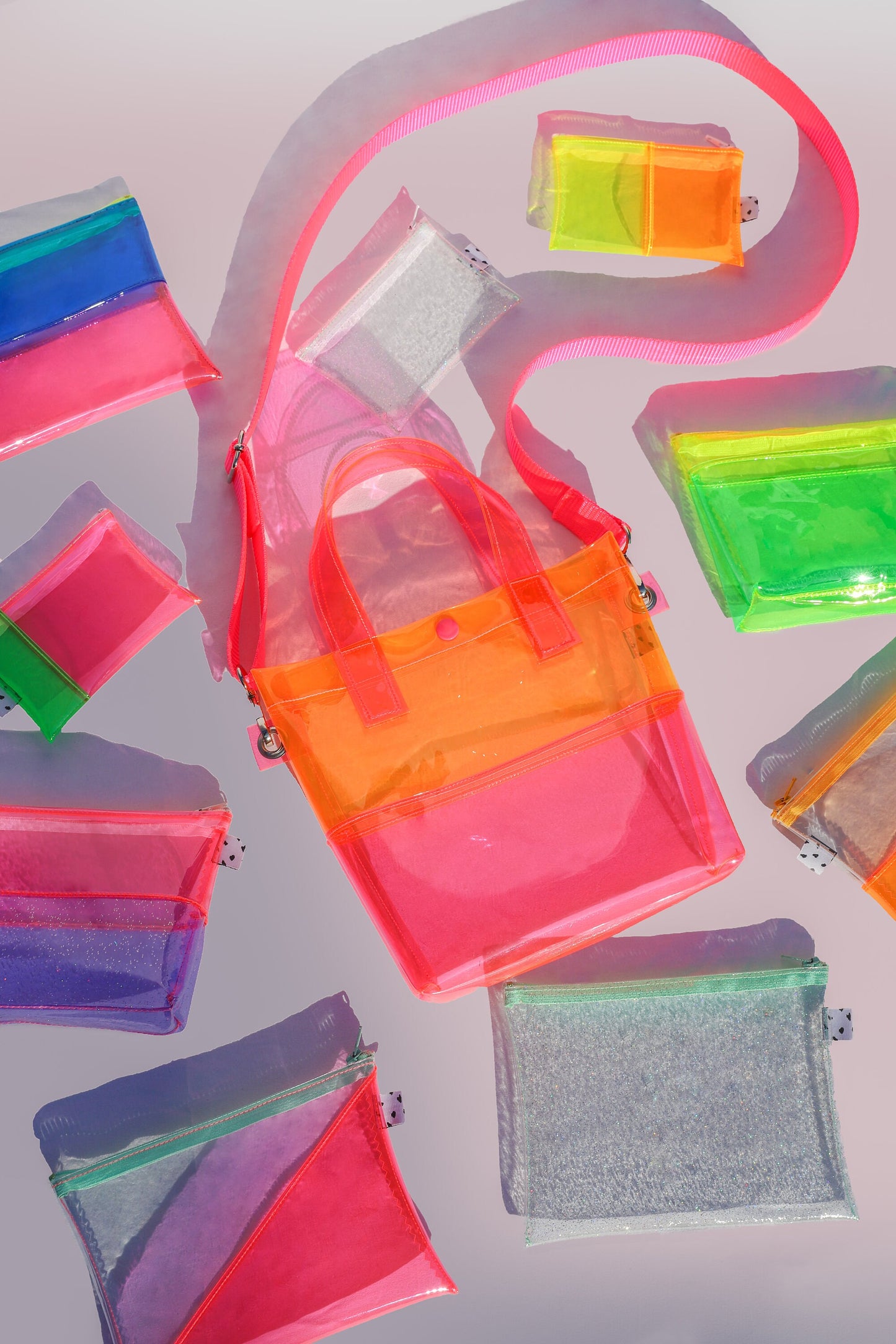 Pink + Orange Handle Bag