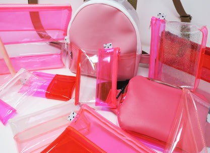 Pink + Clear Mini Jelly Pouch
