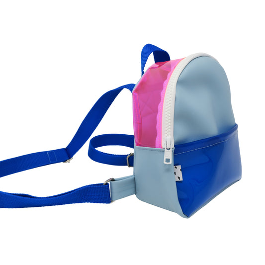 Light Blue + Blue + Pink Mini Backpack