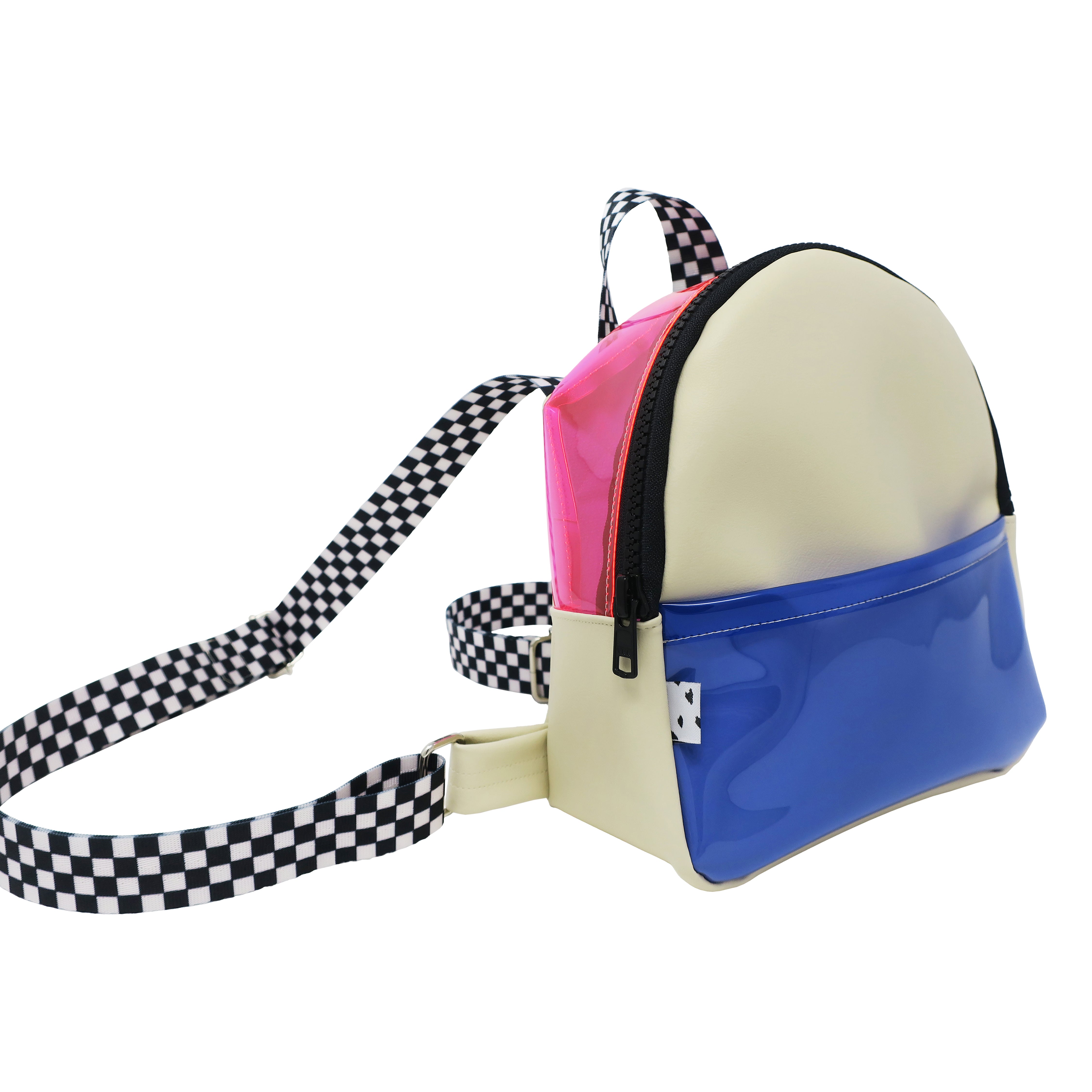 Navy blue pink backpack best sale