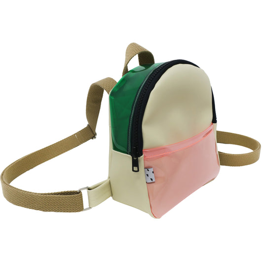 Cream + Light Pink + Dark Green Mini Backpack