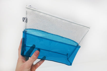 Glitter + Teal Jelly Toiletry Bag