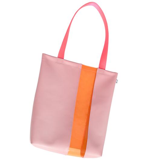 Pink + Orange Stripe Tote Bag