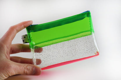Green + Glitter Mini Jelly Pouch