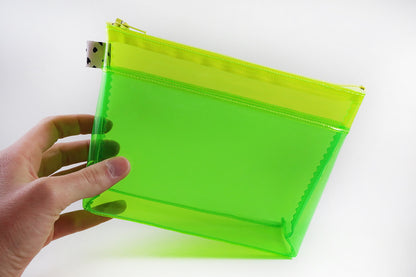 Yellow + Green Jelly Cosmetic Bag