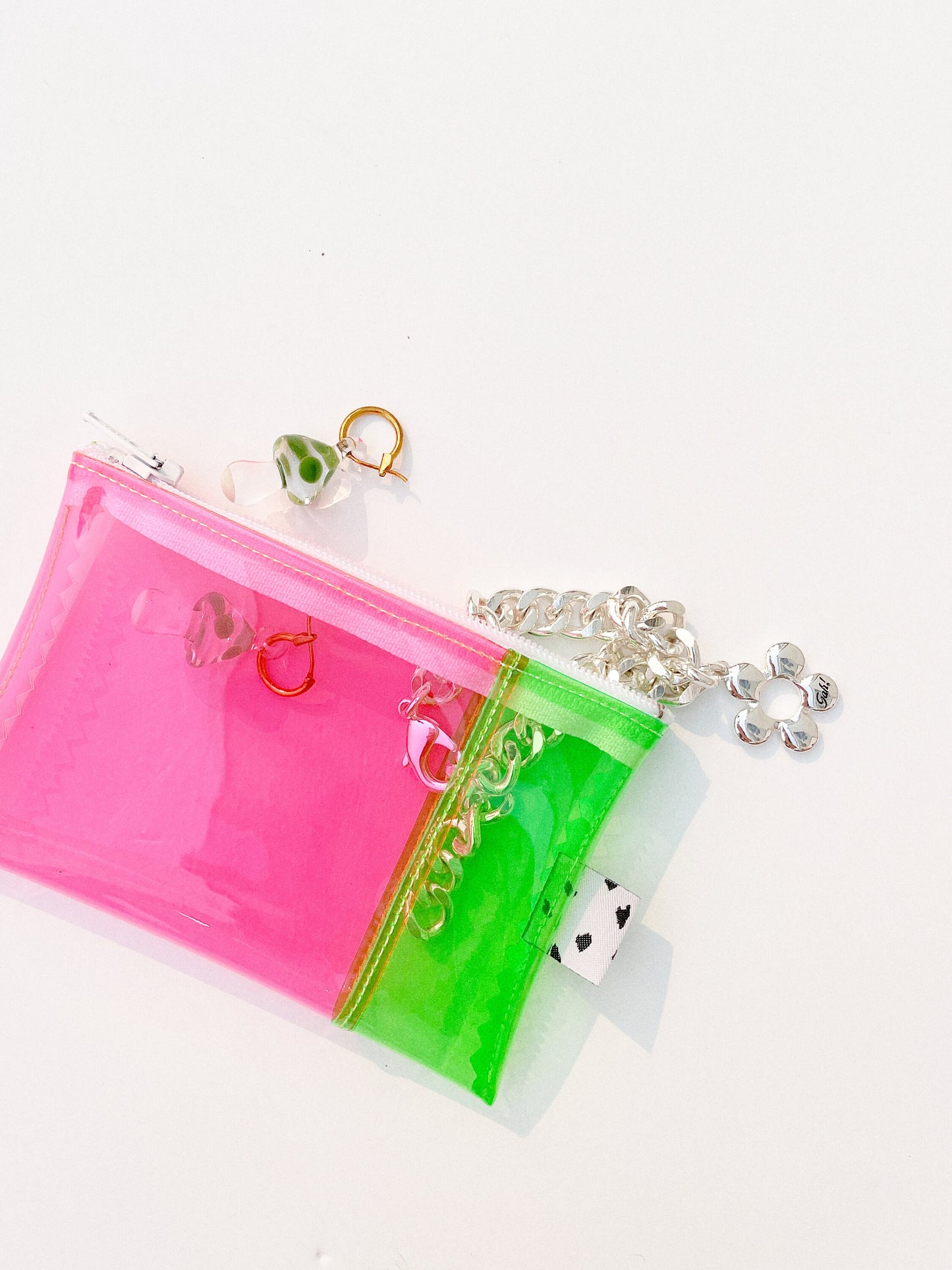 Green + Pink Jelly Wallet