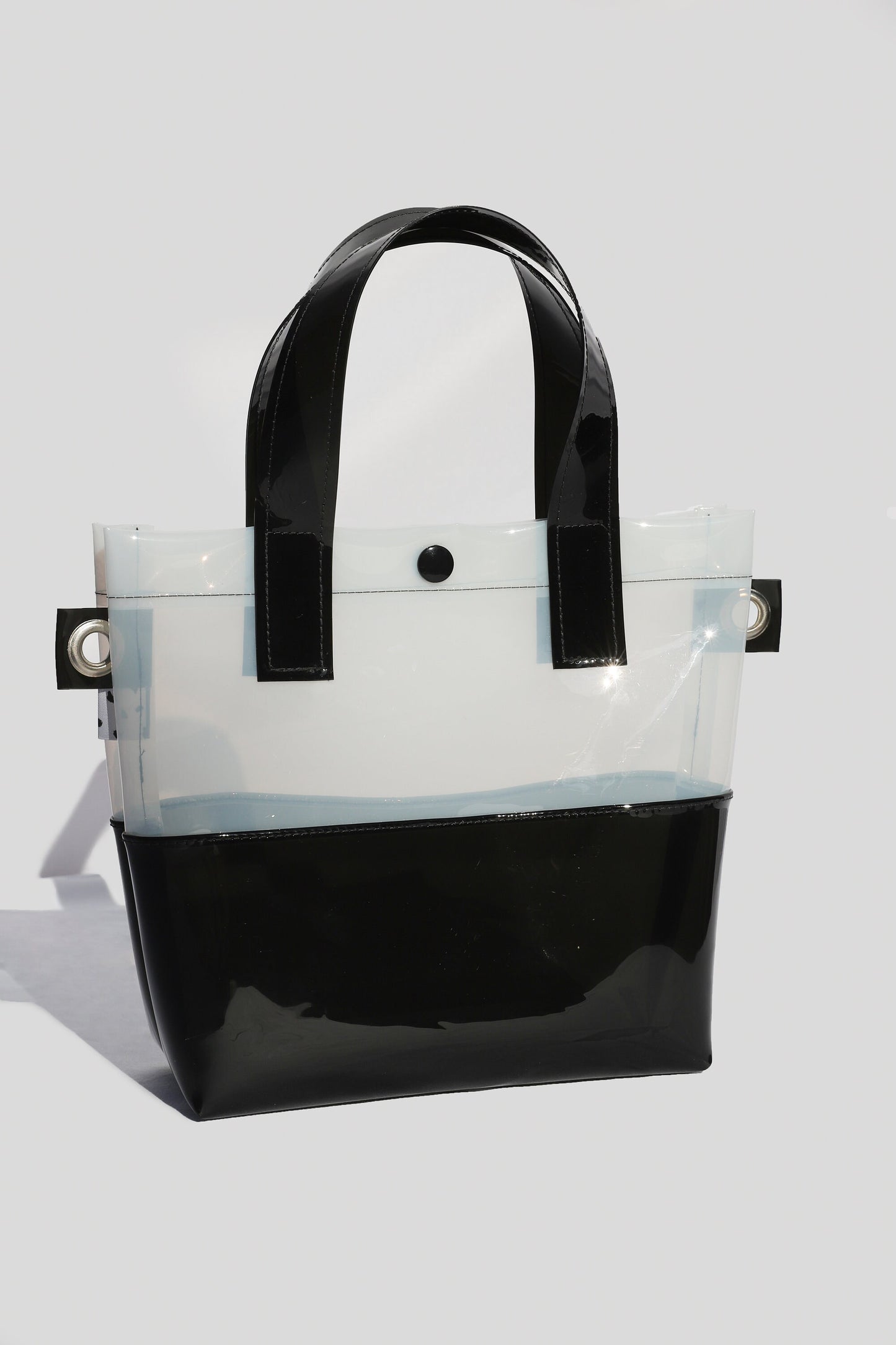 Black + White Handle Bag